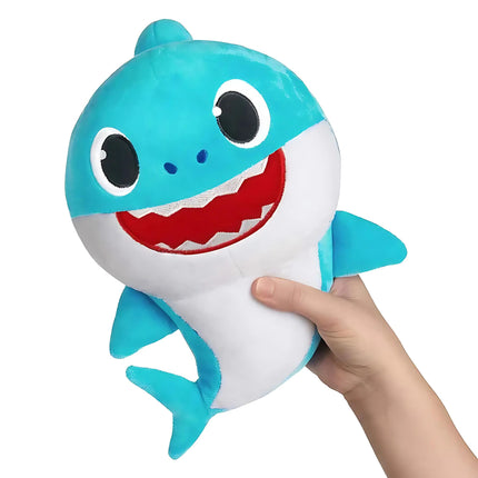 Baby Shark music sound knuffel in blauwe variant met muziekfunctie